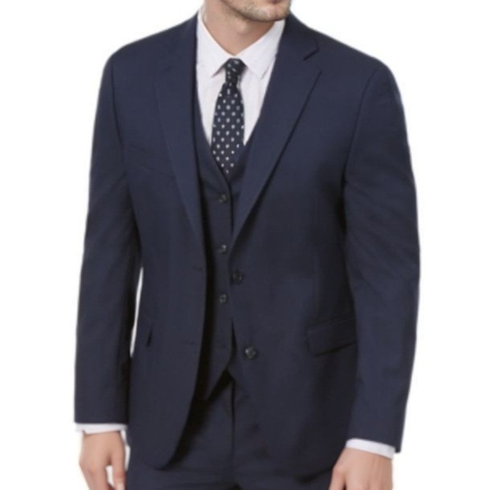 Alfani Men Suit Jacket 38R Blue Slim Fit Blazer Business Casual Tailored NWT